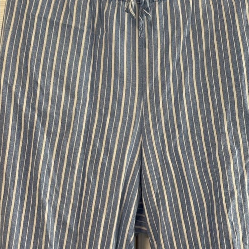 a new day Blue and White Striped Wide Leg Pants